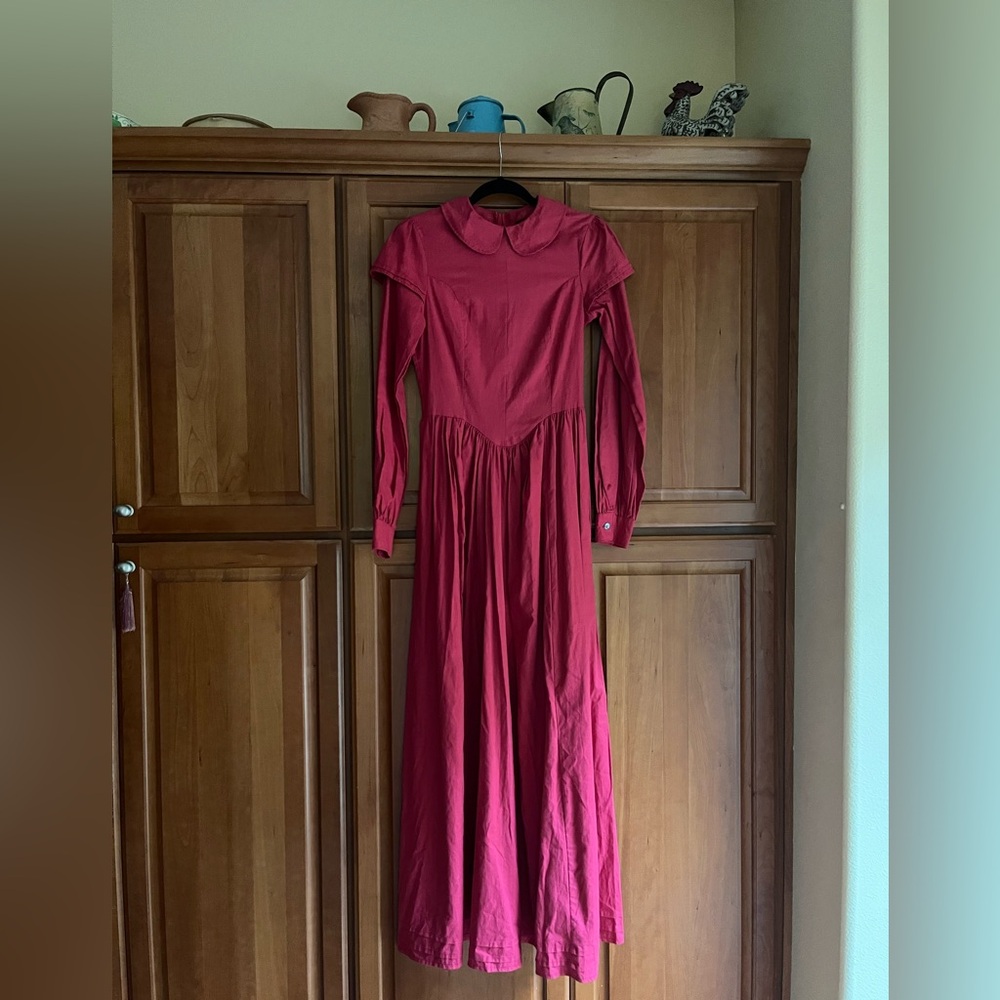 Elegant Red Long Sleeve Dress